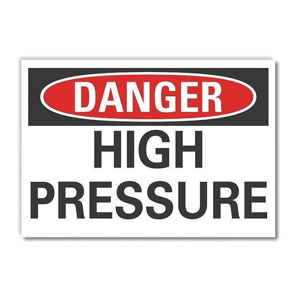 Lyle Refl Decal Danger High Pressure, 5x3-1/2", LCU4-0360-RD_5X3.5 LCU4-0360-RD_5X3.5