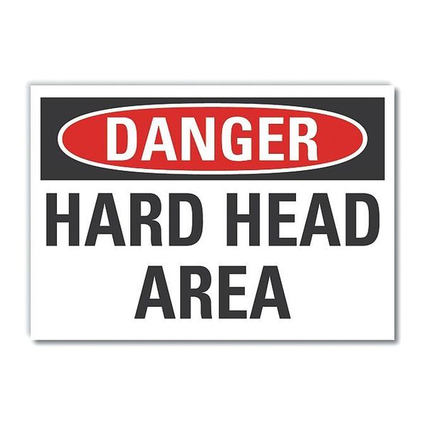 Lyle Refl Decal Danger Hard Head, 5"x3-1/2" LCU4-0369-RD_5X3.5