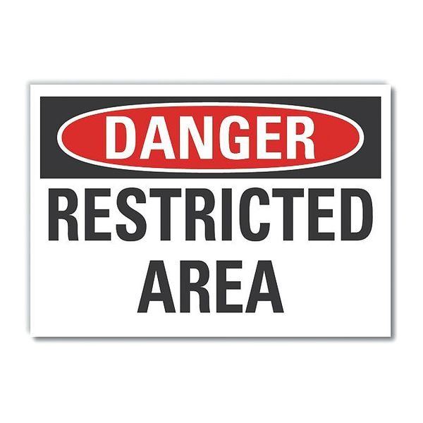 Lyle Decal Danger Restricted Area, 7"x5" LCU4-0378-ND_7X5