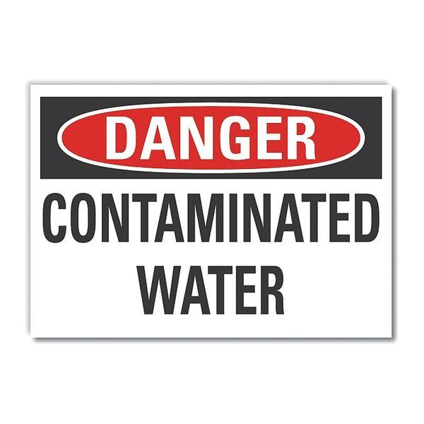 Lyle Potable Water Danger Label, 10 in Height, 14 in Width, Polyester, Horizontal Rectangle, English LCU4-0404-ND_14X10