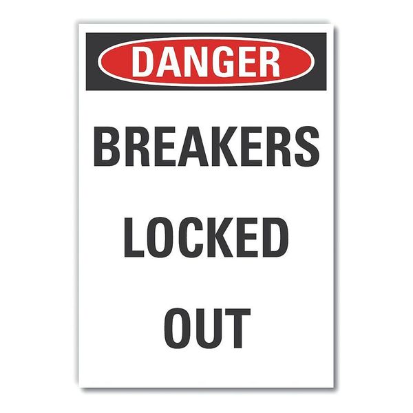 Lyle Decal Danger Breakers Locked Out, 14"x10" LCU4-0416-ND_14X10