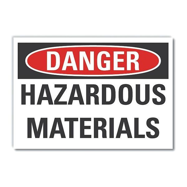 Lyle Hazardous Materials Danger Label, 3 1/2 in H, 5 in W, Polyester, Horizontal, LCU4-0423-ND_5X3.5 LCU4-0423-ND_5X3.5