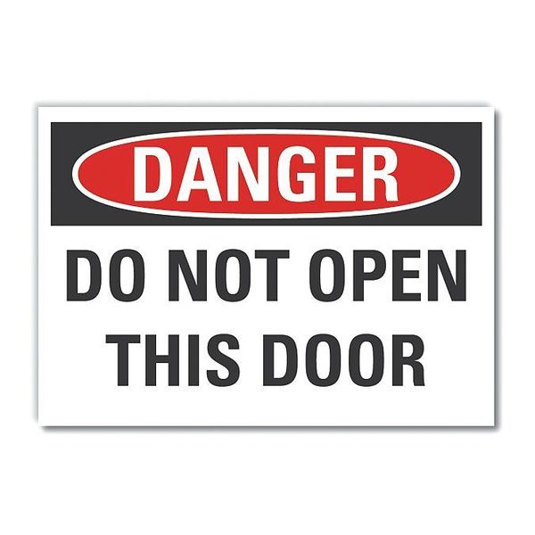 Lyle Decal Danger Do Not Open Door, 7"x5", LCU4-0443-ND_7X5 LCU4-0443-ND_7X5