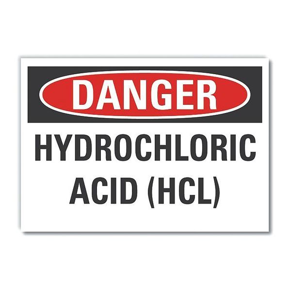 Lyle Danger Sign, 5 in H, 7 in W, Horizontal Rectangle, English, LCU4-0464-RD_7X5 LCU4-0464-RD_7X5