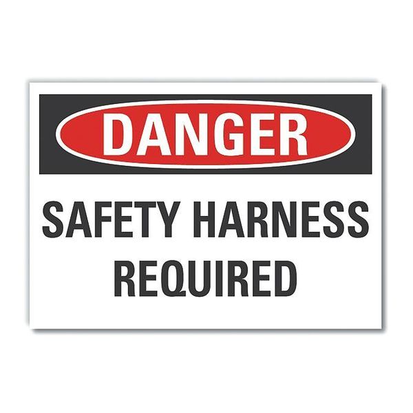 Lyle Fall  Danger Label, 3 1/2 in Height, 5 in Width, Polyester, Horizontal Rectangle, English LCU4-0466-ND_5X3.5