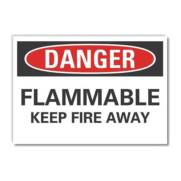 Lyle Danger Sign, 5 in H, 7 in W, Polyester, Horizontal Rectangle, English, LCU4-0472-ND_7X5 LCU4-0472-ND_7X5