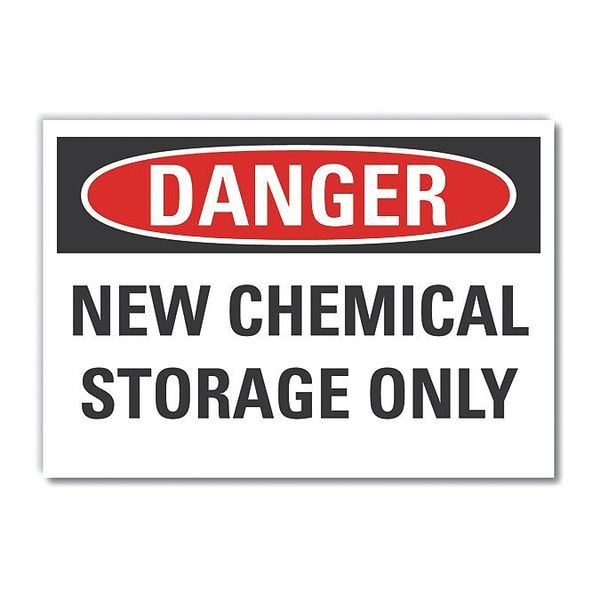 Lyle Chemical Storage Danger Label, 5 in Height, 7 in Width, Polyester, Horizontal Rectangle, English LCU4-0490-ND_7X5