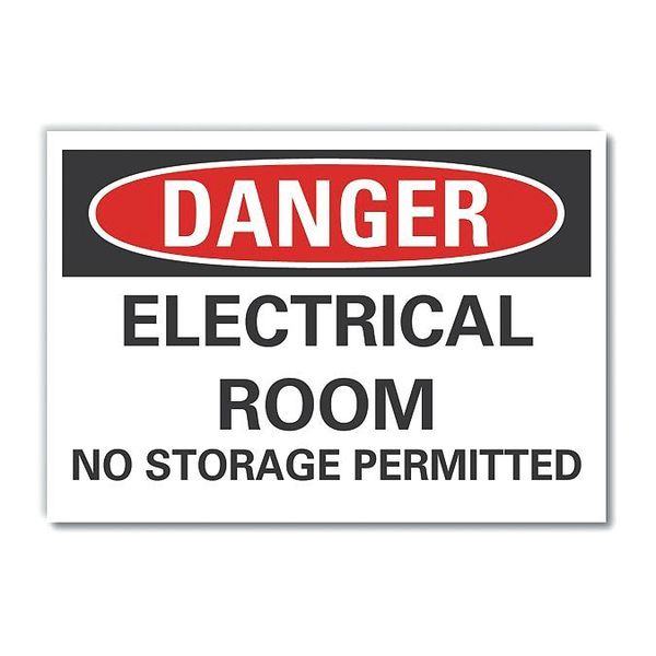 Lyle Decal Danger Electrical Room, 5"x3-1/2" LCU4-0550-ND_5X3.5