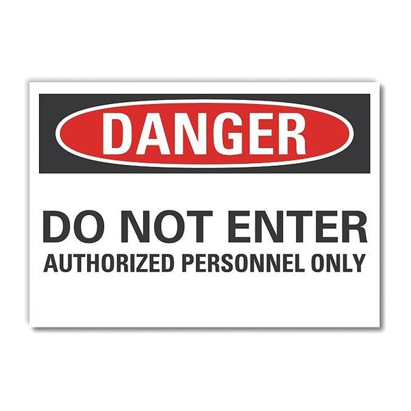 Lyle Refl Decal Danger Do Not Enter, 14"x10", Printed Language: English LCU4-0560-RD_14X10