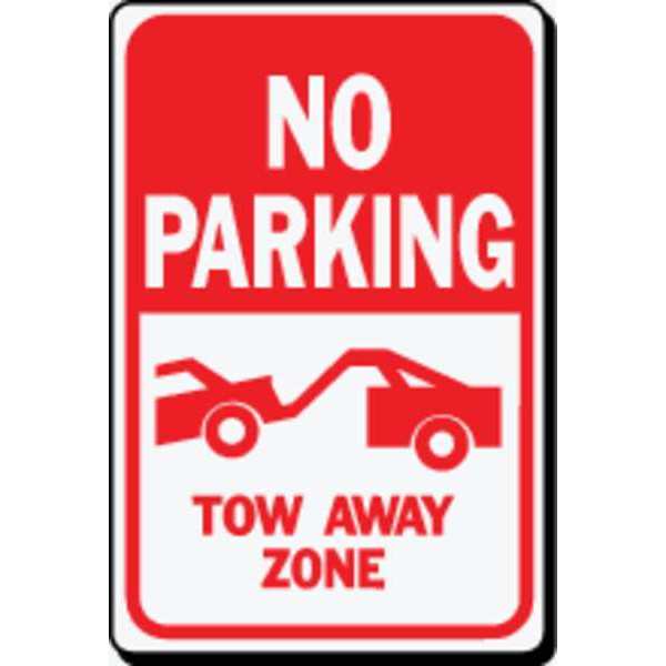 Hy-Ko HD Refl Sign, No Parking Tow Away Zone, HW-27HDR HW-27HDR