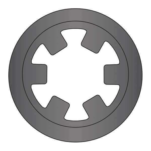 Rotor Clip External Push-On Retaining Ring, Steel Black Phosphate Finish, 3/16 in Shaft Dia TX-018