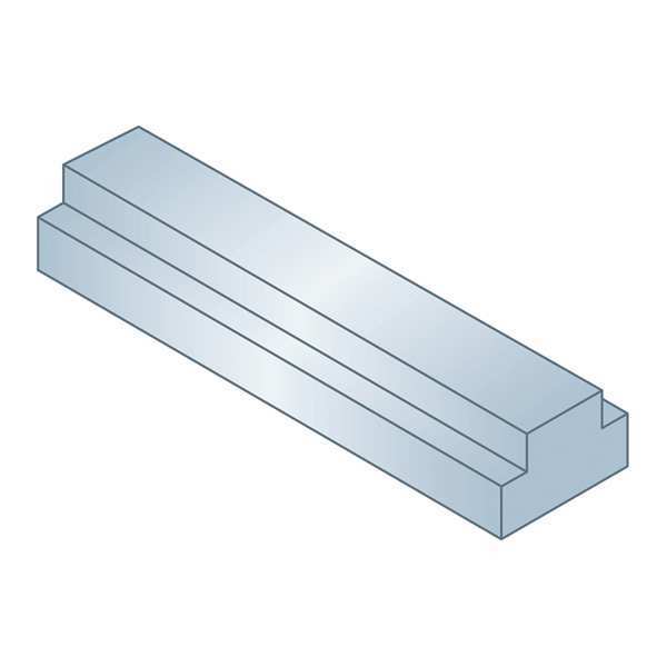 Mak-A-Key Step Key Stock 2, 1/2 in Top W, 1/4 in Top Step H, 5/8 in Bottom W, 3/16 in Lower Step H SKO14-2