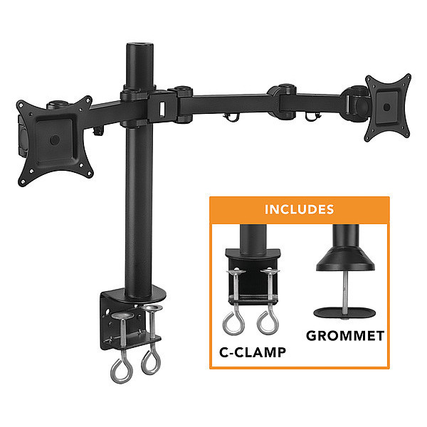 Mount-It Dual Monitor Desk Mount 13-27" Screens MI-752