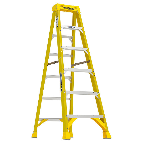 Werner 6 ft. Fiberglass 375 lb. Stepladder, Type IAA (6306) | Zoro