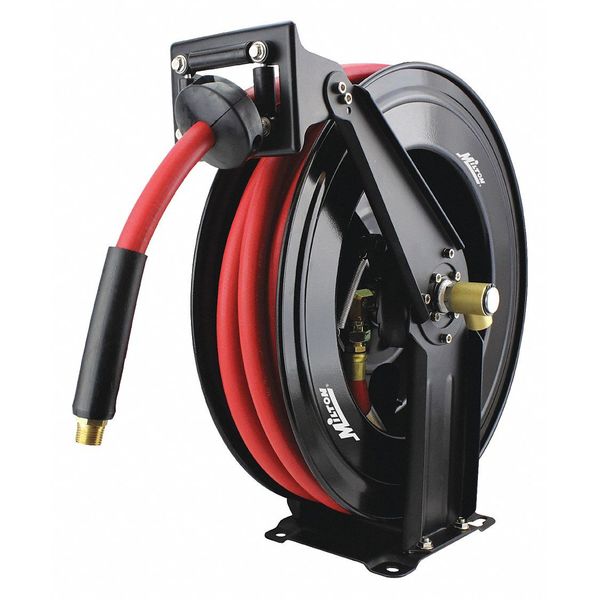 Milton Hose Reel, 1/2" Hose Dia., 50 ft. Length, 300 psi 2780-50D