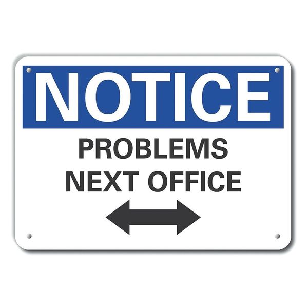 Lyle Problems Next office Notce, Alumnm, 10"x7", LCU5-0040-NA_10X7 LCU5-0040-NA_10X7
