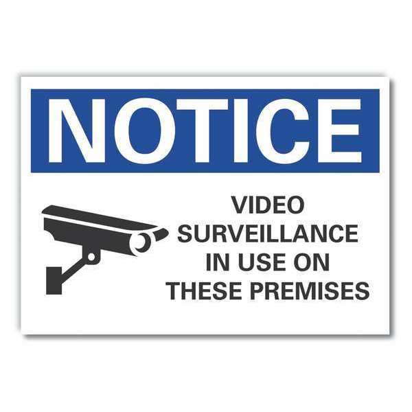 Lyle Video Surveillance Notice, Decal, 14"x10" LCU5-0055-ND_14X10