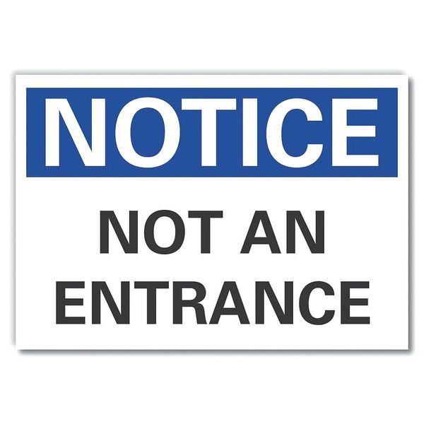 Lyle Not An Entrance Notice, Decal, 14"x10" LCU5-0093-ND_14X10