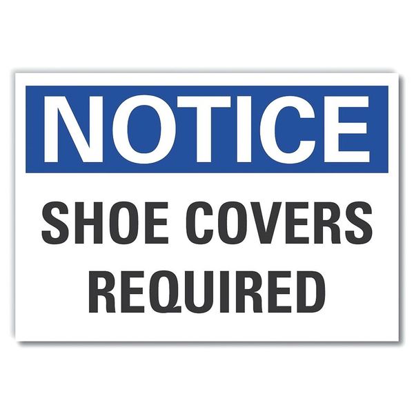 Lyle Shoe Covers Notice, Decal, 14"x10" LCU5-0111-ND_14X10