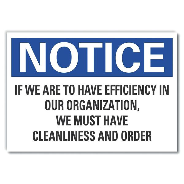 Lyle Cleaning Notice Label, 10 in H, 14 in W, Polyester, English, LCU5-0299-ND_14X10 LCU5-0299-ND_14X10
