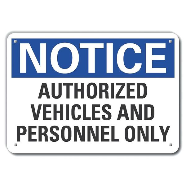 Lyle Notice Sign, 7 in H, 10 in W, Plastic, Vertical Rectangle, English, LCU5-0192-NP_10X7 LCU5-0192-NP_10X7