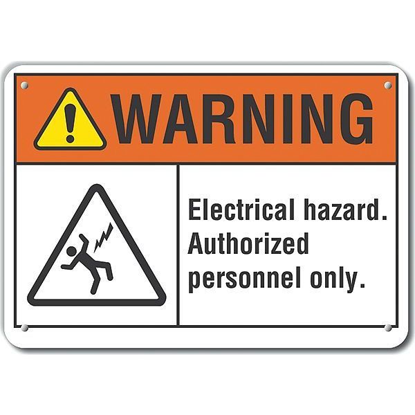 Lyle Decal, Warning Electrical Hazard, 10 x 7", Sign Background Color: White LCU6-0021-NA_10X7