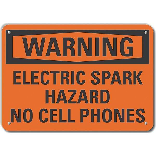 Lyle Decal, Warning Electric Spark, 10 x 7", Sign Legend Text Color: Black, LCU6-0122-NA_10X7 LCU6-0122-NA_10X7