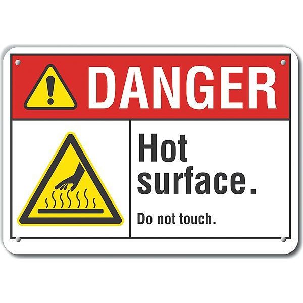 Lyle Danger Sign, 10 in H, 14 in W, Aluminum, Horizontal Rectangle, English, LCU4-0027-RA_14X10 LCU4-0027-RA_14X10
