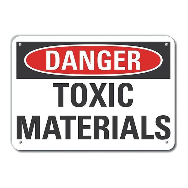 Lyle Reflective Toxic Materials Danger Sign, 10 in H, 14 in W, Horizontal Rectangle, LCU4-0380-RA_14X10 LCU4-0380-RA_14X10