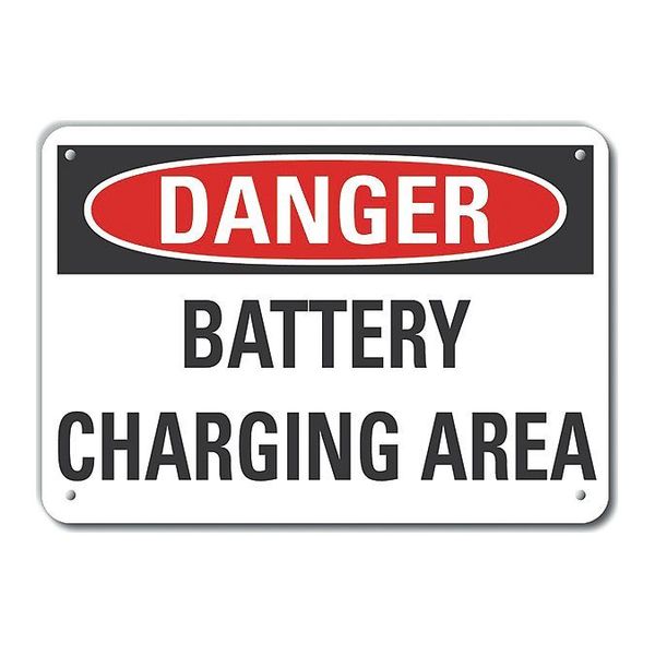 Lyle Refl Alum Danger Battery, 10"x7", LCU4-0440-RA_10X7 LCU4-0440-RA_10X7