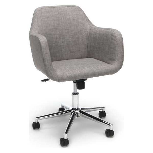 Ofm Desk Chair, Fabric, 17-1/2" to 20-1/4" Height, No Arms, Gray ESS-2085-GRY