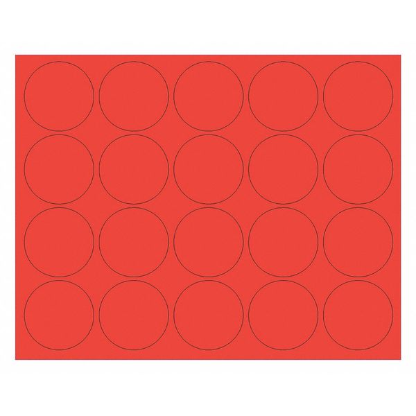 Mastervision Magnetc Circles, 3/4", Red, PK20 FM1604