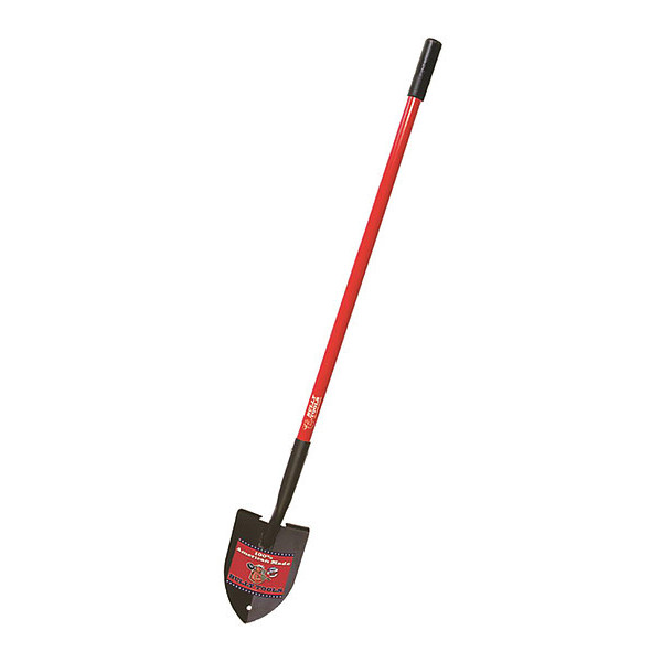 Bully Tools Garden Spade Shovel, 14 ga. Steel Blade, Fiberglass Handle 92710