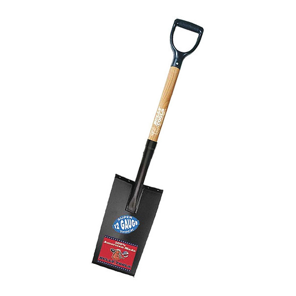 Bully Tools Spade, Edging and Planting Shovel, 12 ga. Steel Blade, Wood Handle 72500