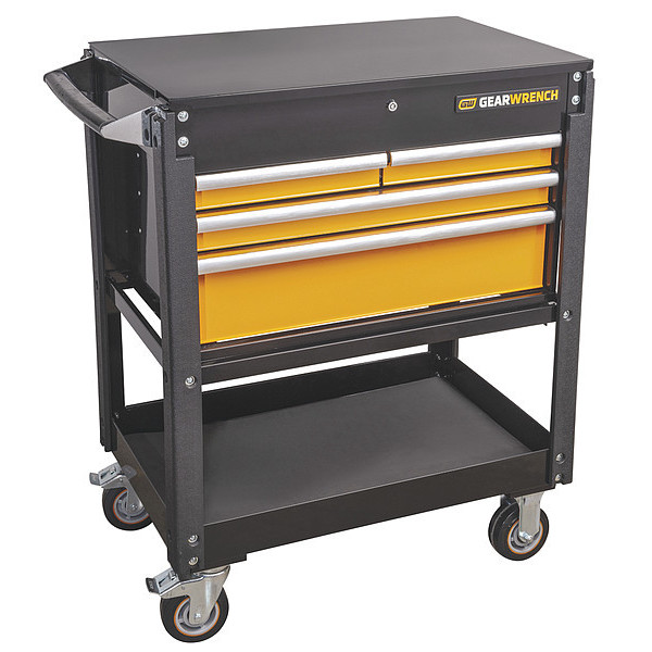 Gearwrench 33" 4 Drawer Black & Orange Utility Cart 83168