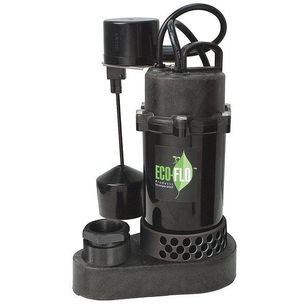 Eco-Flo Thermoplastic Sump Pump, VrtclSwtch, 1/3HP SPP33V