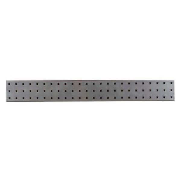 Triton Products (1) 36 In. W x 4.5 In. H Silver Epoxy 18-Gauge Steel Square Hole Pegboard Strip LBS-1S