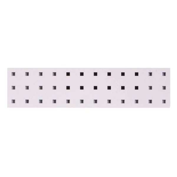 Triton Products (1) 18 In. W x 4.5 In. H White Epoxy 18-Gauge Steel Square Hole Pegboard Strip LBS-4W