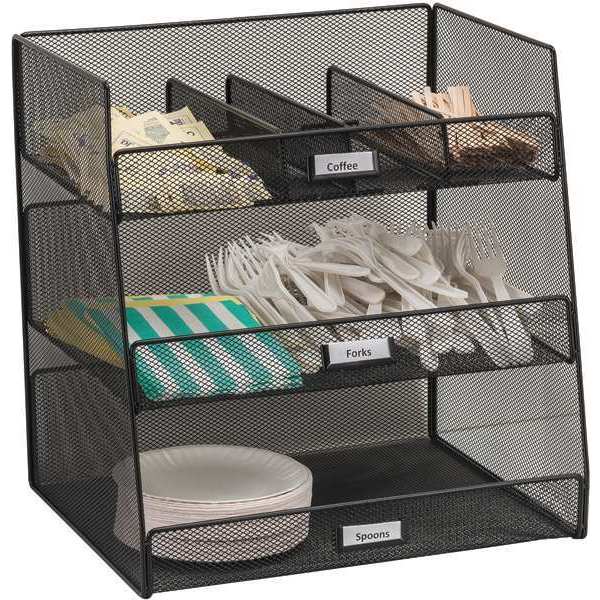 Safco Break Room Supplies Organizer, Mesh 3293BL