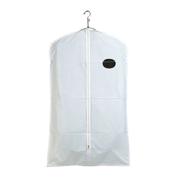 Econoco Coat Cover, White, Medium Weight, PK100 54/W