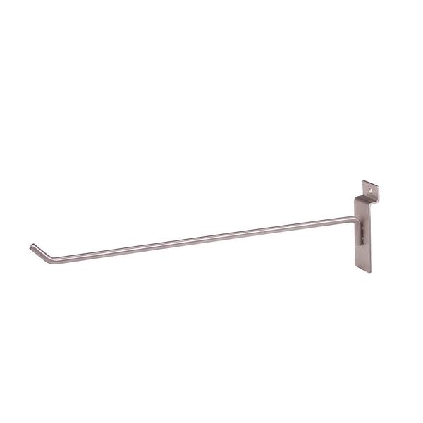 Econoco Slatwall Hook 12", Satin Nickel, 96PK BQSWH12SN