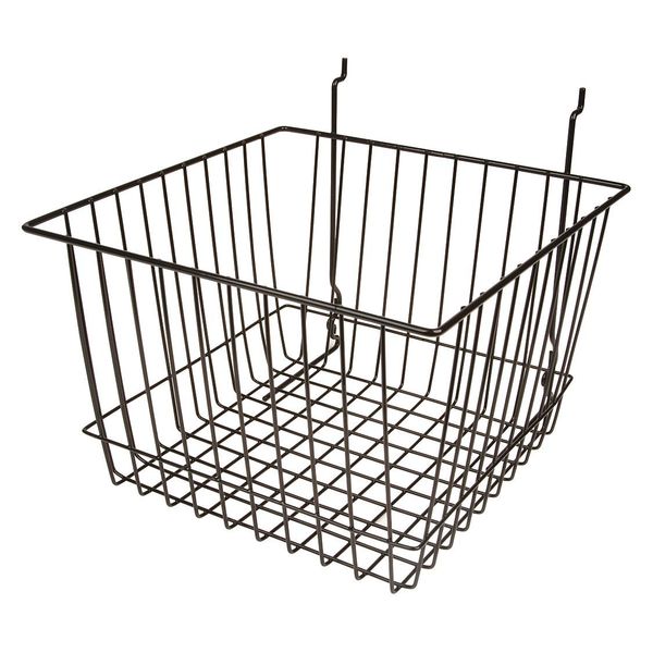 Econoco Grid Deep Basket 12"x 12", Black, 6PK BSK15/B