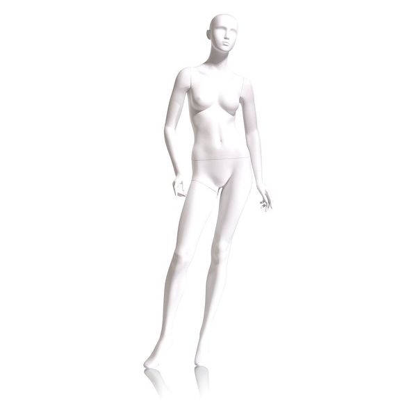Econoco Mondo Mannequins Eve White Abstract Female Mannequin, Pose 3 W/ base EVE-3H