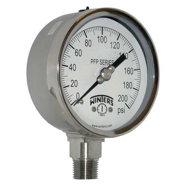 Winters Filled Ss/Ss Gauge 4" 200 psi 1/2 Lm PFP661R1