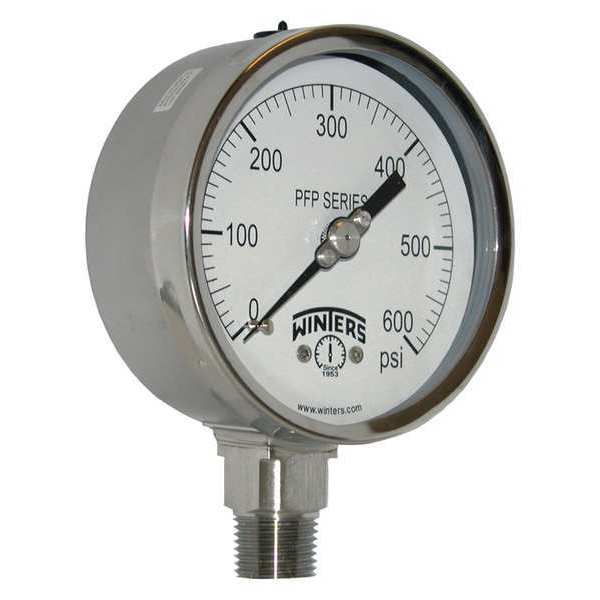 Winters Filled Ss/Ss Gauge 4" 600 psi 1/2 Lm PFP663R1