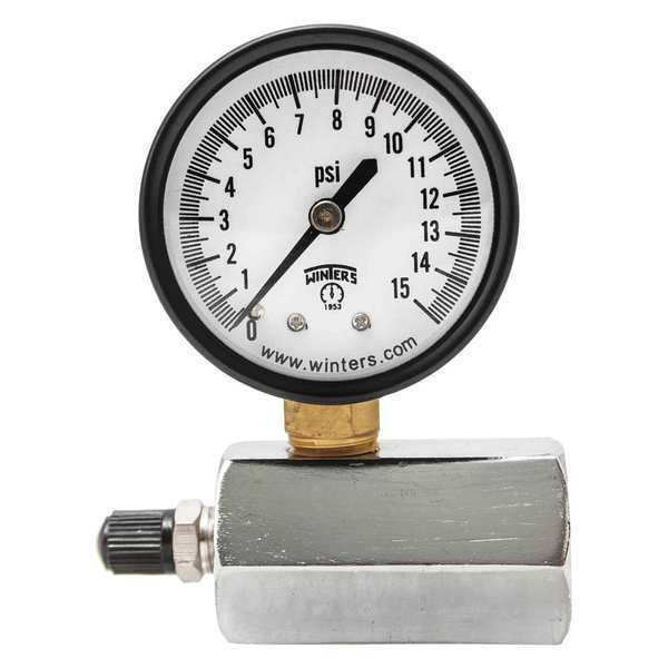 Winters Gas Test Gauge 0/15 psi PETG201