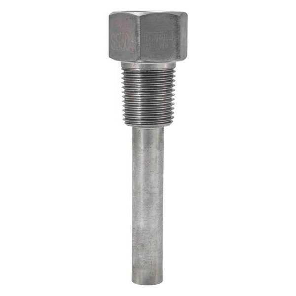 Winters Thermowell 1/2"X1/2" 304Ss For 4" Stem,  TBR3550-1