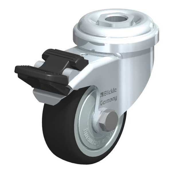 Blickle Kingpin Swivel Caster, PU, 2", Brake LRA-PATH 50KF-FI