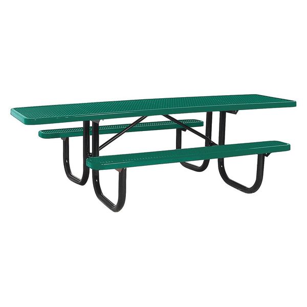 Ultrasite Park Rectangular Table, Portable, 8ft, Green 238-V8-GREEN