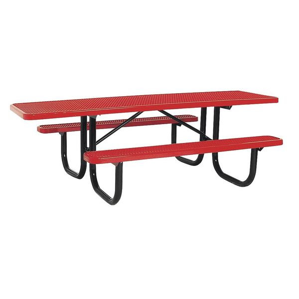 Ultrasite Park Rectangular Table, Portable, 8ft, Red 238-V8-RED